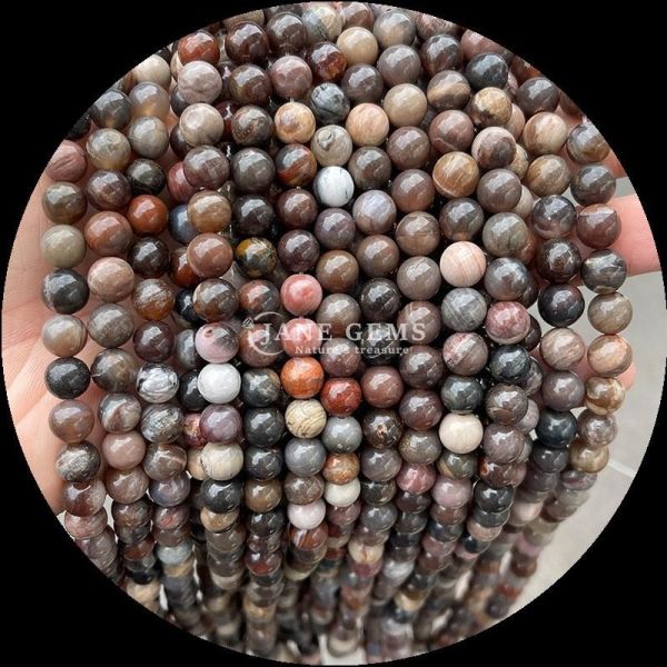 Round Shape Gemstone Beads Assorted Colors Indian Agate Unakite Crystal Healing Stone Loose Bead Strands  for Your Jewelry Making Needs