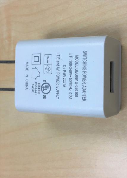 5V1A UL Listed Universal Rapid Cell Phone Charger Indoor Powerful USB Wall Charger