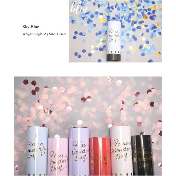 Custom Logo Happy Wedding Birthday Party Biodegradable Paper Spring Confetti Poppers