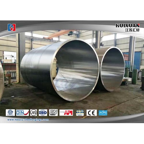 Rough Machining Forged Pipe Cylinder  Double Flange Barrel 5000mm 6000T