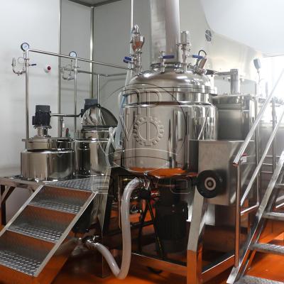 Toothpaste Production Vacuum Emulsifying Machine Shampoo Homogenizer 300L-3000L