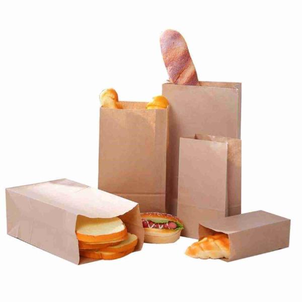 6 LB 5 LB Paper Snack Bags Grocery Brown Paper Bags Square Bottom