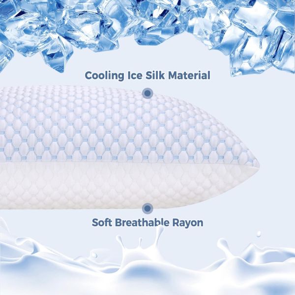 King Size Set of 2 Cooling Pillows for Sleeping Adjustable Loft Bed Firm or Soft Pillows for Side Festival Pattern