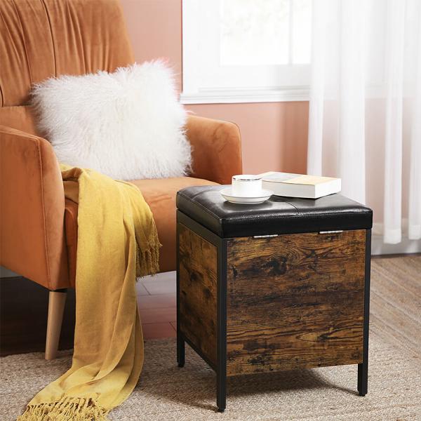 Small Shoe Bench for Sale, Shoe Storage Stool, Shoe Bench with Cushion, Industrial Shoe Bench, LSB50BX