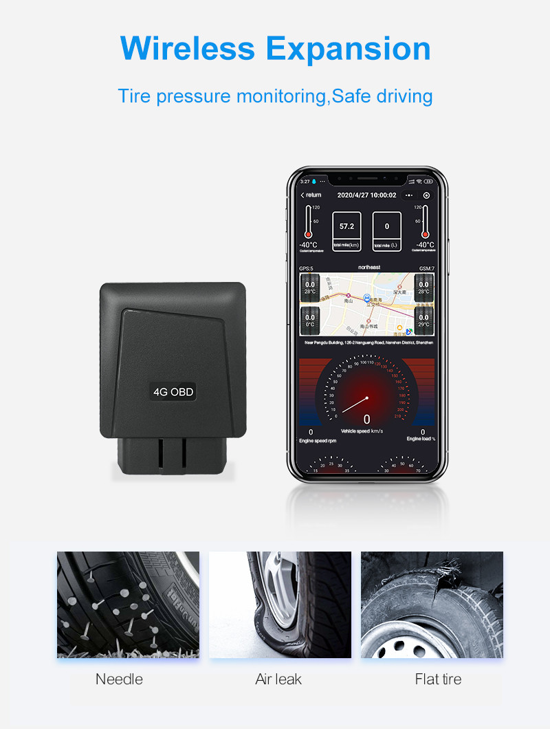 отслежыватель OBD GPS управляя поведения 30g 3G, внешний отслежыватель Gps порта Obd батареи 36V