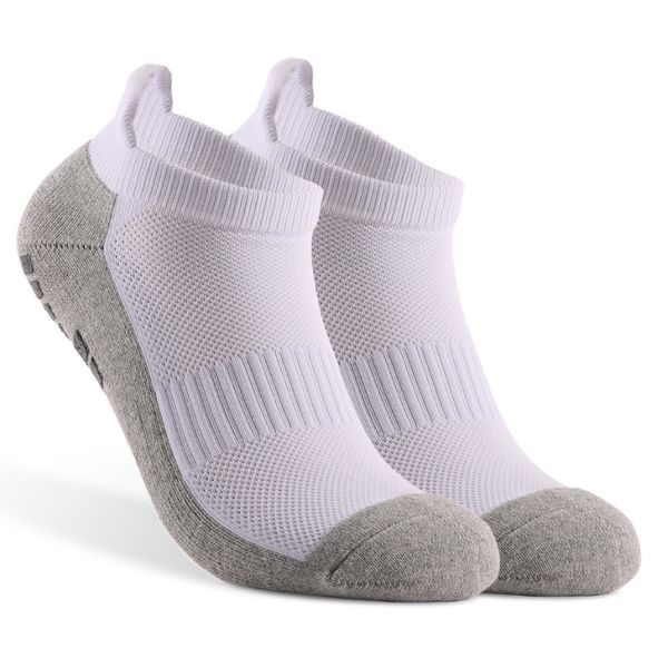 Men's Sporty Padded Ankle Soccer Socks with Regular Style and Anti Slip Grip Bottom
