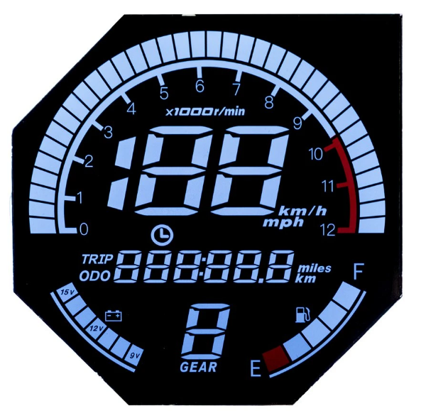 Customized Negative Transmissive  7 Segment VA LCD Display For Digital Product