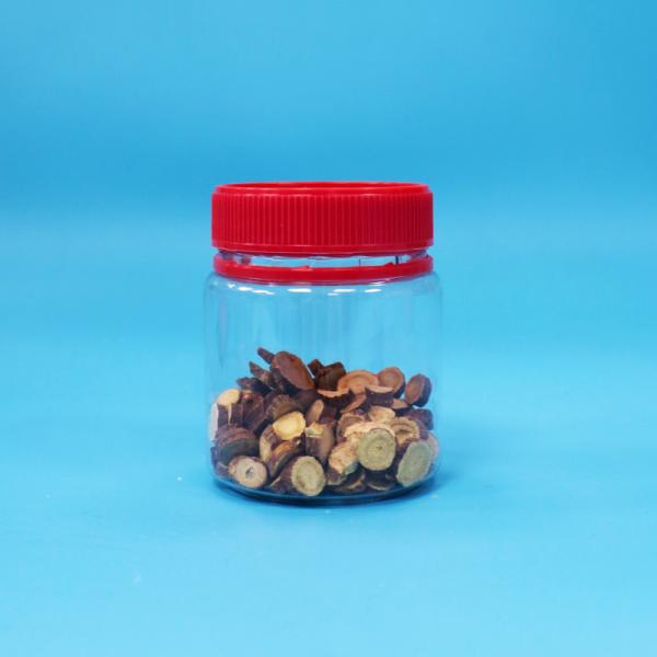 小型空き食品グレード スクリュー 赤蓋 透明なプラスチックPET 甘いナッツ 貯蔵器