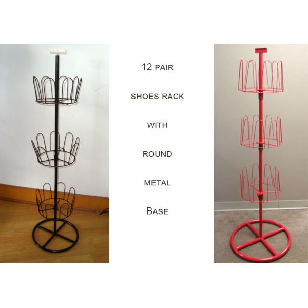 U Shaped Home Shoe Display Stand , Multilayer Metal Wire Shoe Storage Rack
