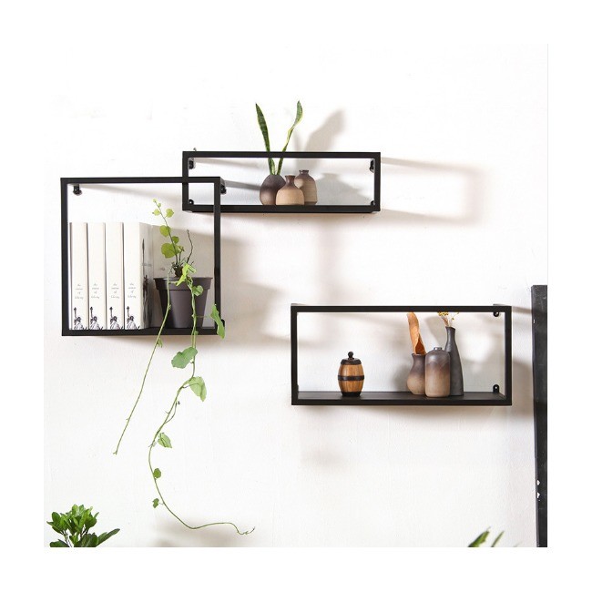 Home Decoration Iron Material Wall Mounter with Secret Combination and Storage Shelf
