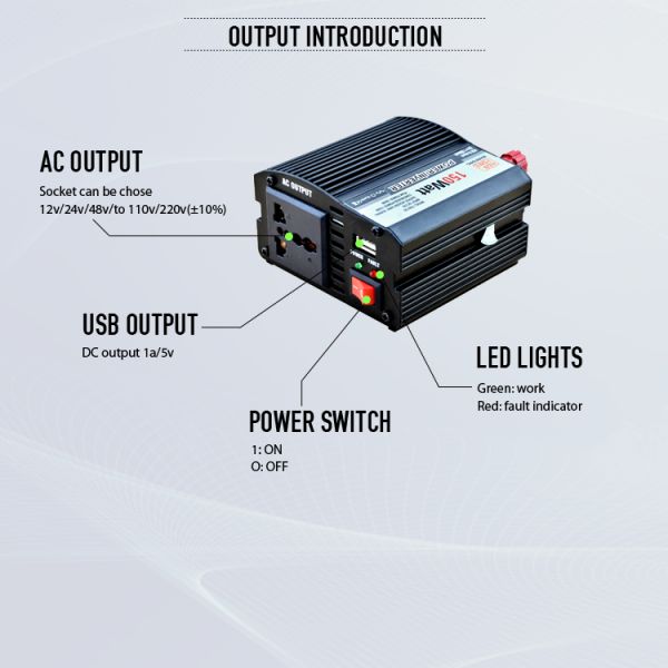 HANFONG Winiversal ZYY 150W CAR POWER INVERTE batteries solar power lead acid battery for solar and wind project