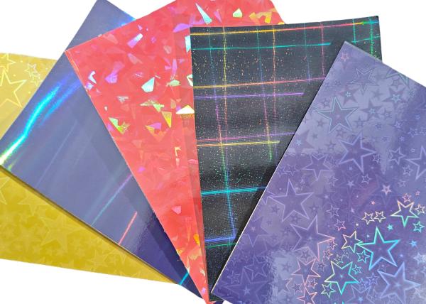 Hot Sell A4 Size Self-adhesive Transparent Holographic Cold Lamination Film with Liner Holographic Stickers Smooth and Glossy