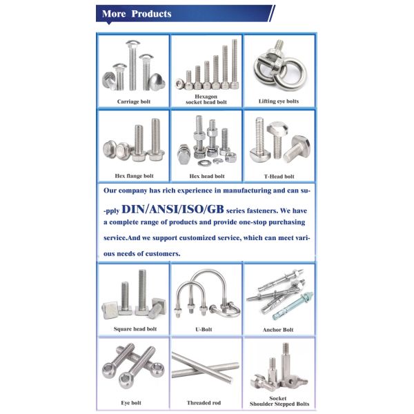 Углеродистая сталь хромная M3 M4 M5 M6 M8 M10 M12 M20 Шестеренковые крепежные элементы Boulon Pernos