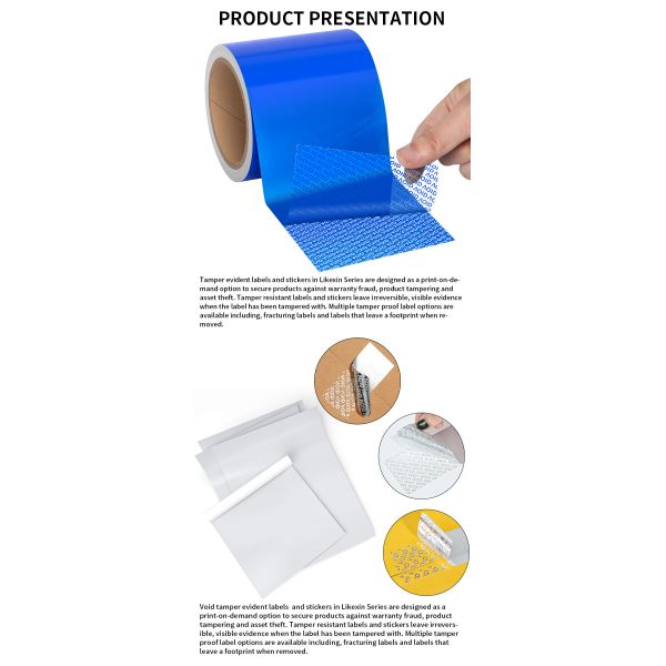Embossing Tamper Evident Labels Anti Counterfeit Labels Digital Printed