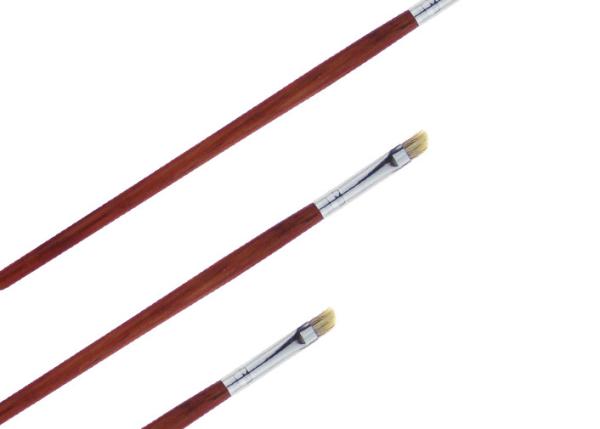 Small Eye Brow Brush Red Wooden Handle Sliver Aluminum Ferruel Convenient