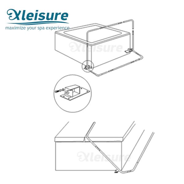 Blue Wave Low Mount Spa Cover Lift , Spa Cover Remover Easy Installation