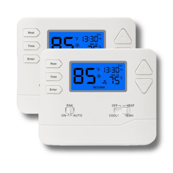 5/1/1 Jour Pompes à chaleur programmables Thermostat 2 chaleur/1 froid DIY Installez avec un écran de 4,5 pouces carrés