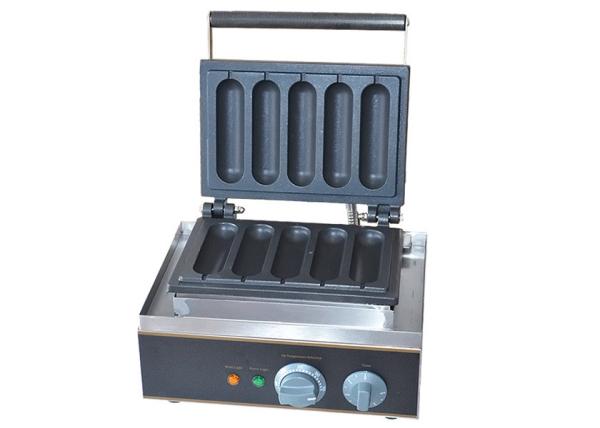Máquina grelhada elétrica do waffle do cachorro quente para o snack bar 220V 1550W