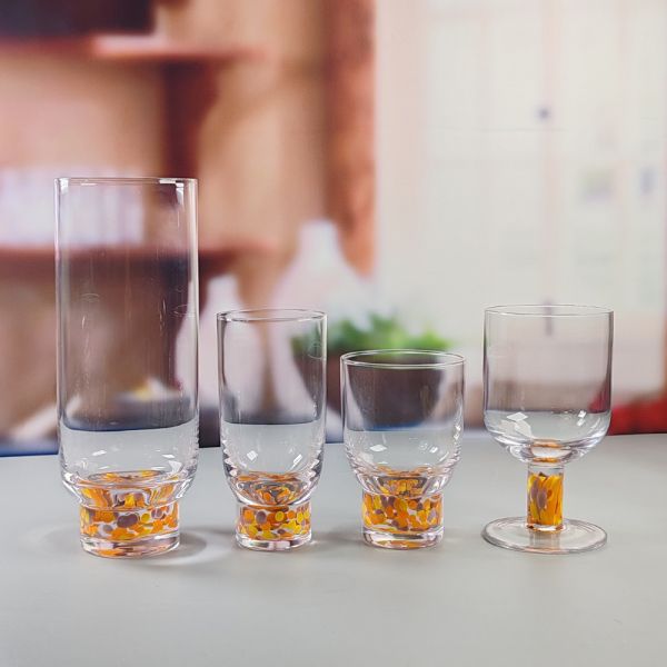 Handmade Modern Design Colorful Cocktail Drinking Glasses Custom Confetti Beverage Highball Glass