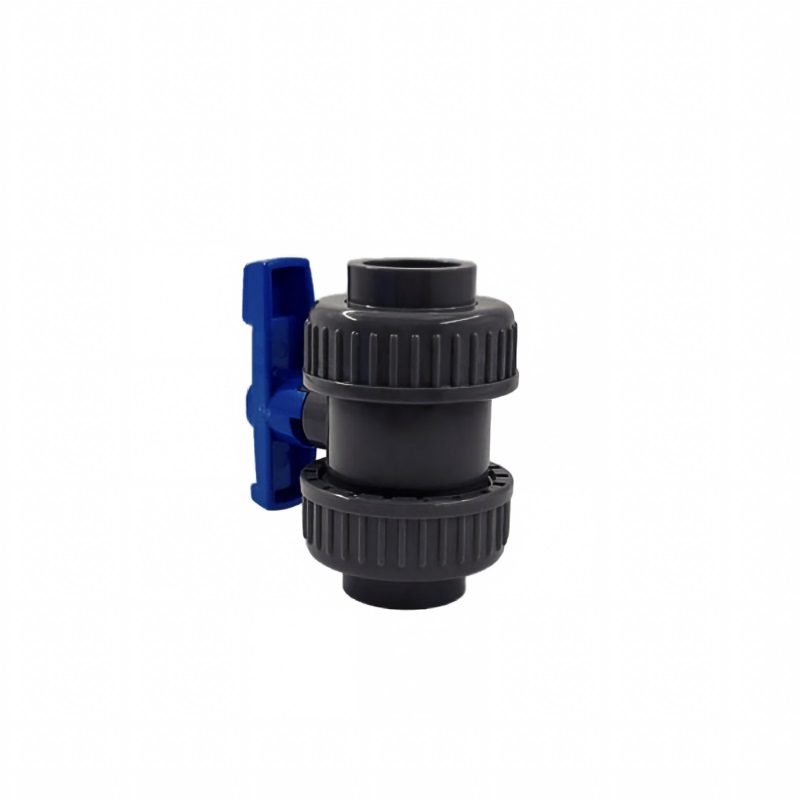 Double Union UPVC Ball Valve Plastic Pipe Fitting Industrial Circulation Water Treatment Pipeline Control Fittings