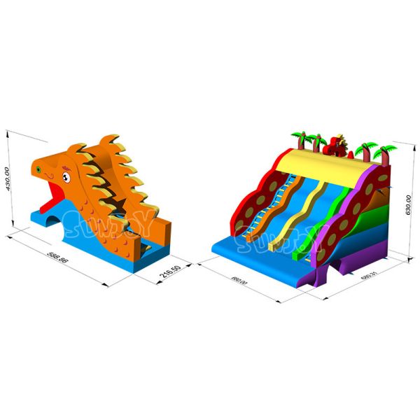 Kids Waterproof Inflatable Water Park Dragon Slide