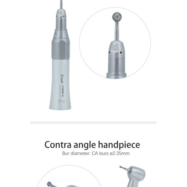 Straight Nose Dental Handpiece Unit 0.3-0.35Mpa With Air Motor