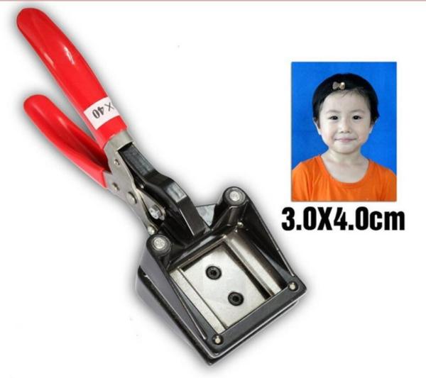 Square Hand Photo Cutter Aluminium Alloy For Passport Photo 30mm X 40mm