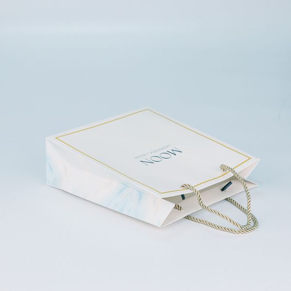 Compostable 21*11*27cm 90gsm Shopping Packaging Carrier Bag