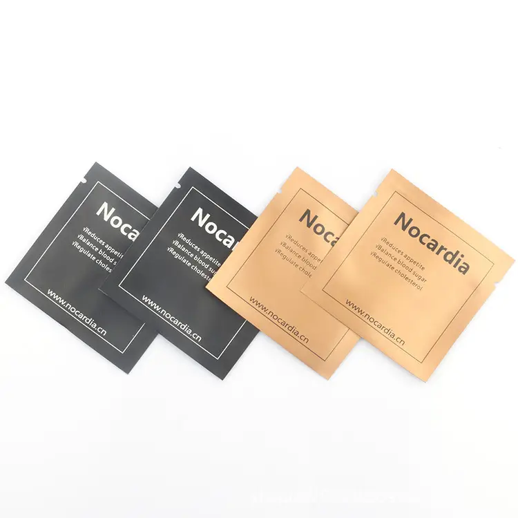Low MOQ Three Side Heat Seal Biodegradable Seed Small Bag Food Grade Cosmetic Sample Packaging for Tea Coffee Sachet Bag