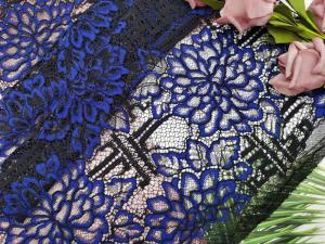 Tela amarrado azul do laço da flor grande de matéria têxtil da casa para o