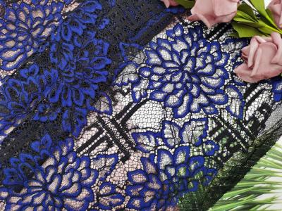 Tela amarrado azul do laço da flor grande de matéria têxtil da casa para o vestido da menina