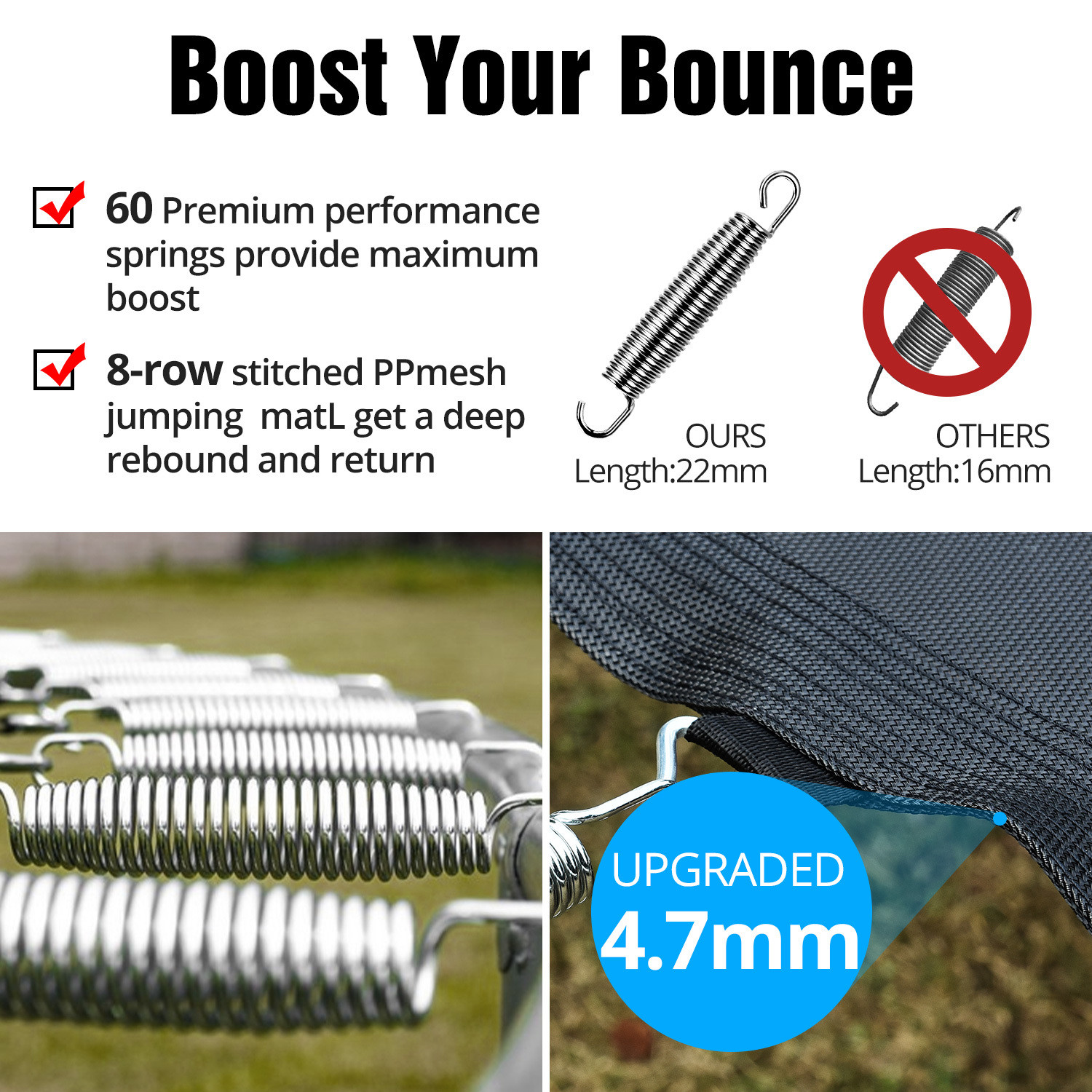 Applicable Scene AJUNION 10ft Trampoline for Kids Jumping in Park or Kindergarten