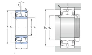 BS2-2216-2RS Spherical Roller Bearings with Seal For Steel Mill