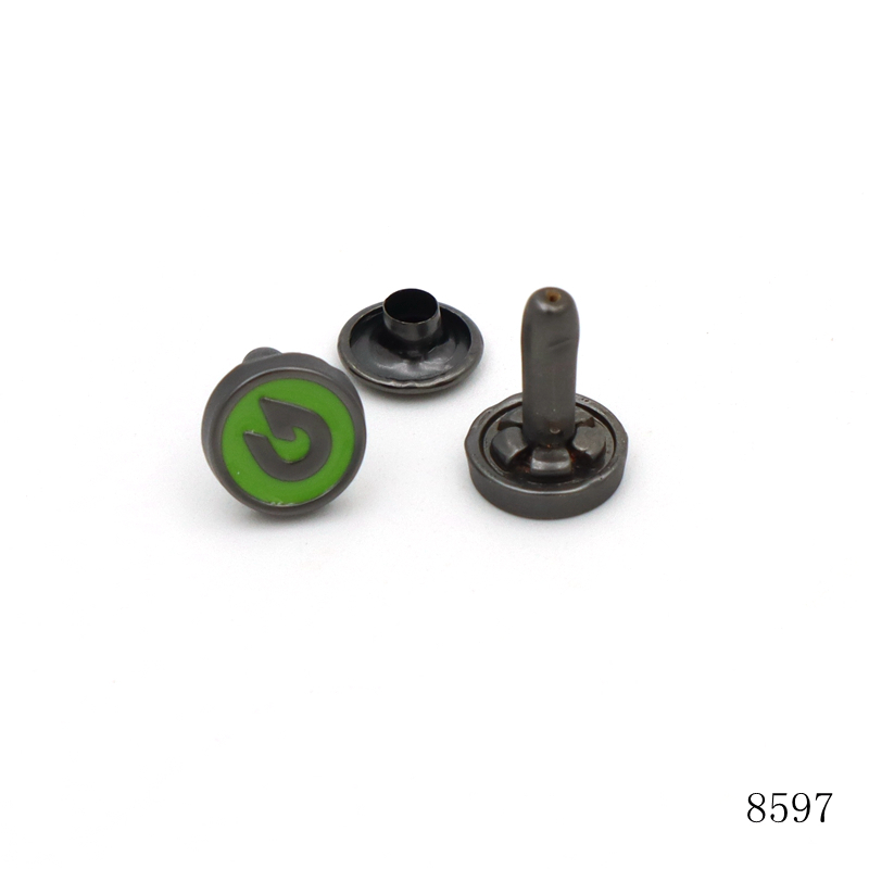Matte Gunmetal Metal Rivet Studs 9mm Custom Logo Rivets For Bag Handbag