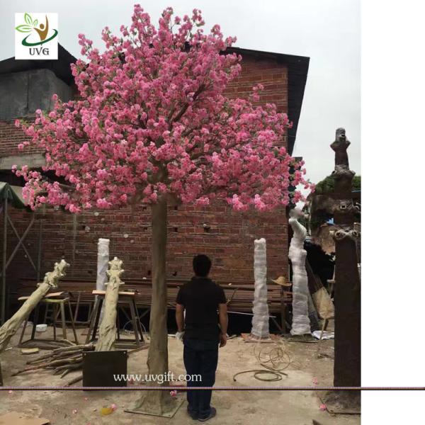 UVG wedding party favors fake cherry tree with silk cherry blossom flowers for church decorations CHR165