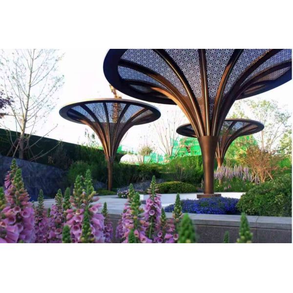 Абстрактная покрашенная высота скульптуры 3m дерева металла SS316L на открытом воздухе