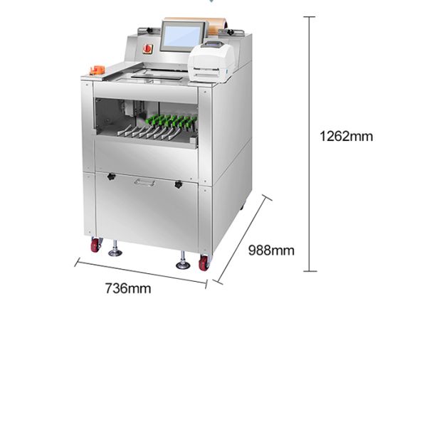 Supermarket Packaging Equipment Commercial Fruit And Vegetables Cling Film Wrapping Machine For Packing Food With Weighting And Labling Function
