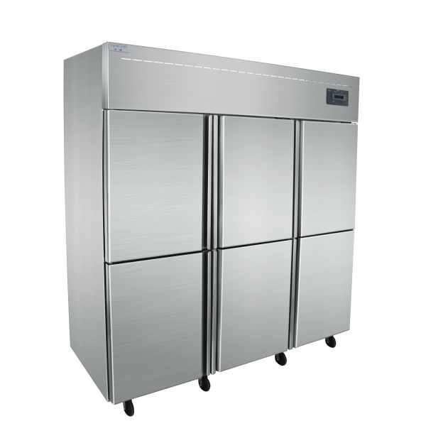Six Doors Air Cooled SUS Shell Restaurant Refrigerator