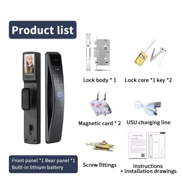 指紋顔認識付きTuya Smart ドアロック 電子ドアロック