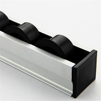 Flow Roller Track Custom Aluminum Extrusion , Metal Extrusion With Flange Wheels