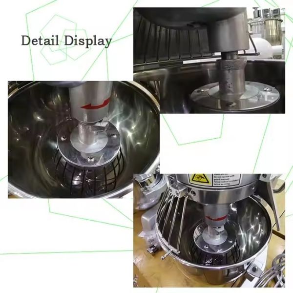 Cocina 5KG máquina de kneading de masa de acero inoxidable mezclador de cuenco de pieza eléctrica de mezclador de alimentos para panadería