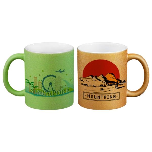 Multiple Color Sublimation Ceramic 11 Oz Coffee Cups Oil Painting Textured Mug Printable Milk Mug