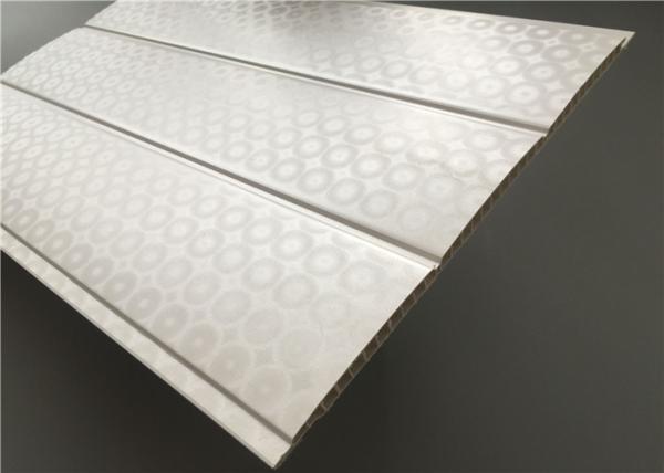 Three Circular Arc Pvc Wall Panels White Laminate Design 8mm Thickness