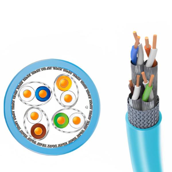 Velocidade exacta Cabos blindados OEM 23 AWG Bc Copper Skin-Foam-Skin Polyethene Categoria 8 Cabo LAN