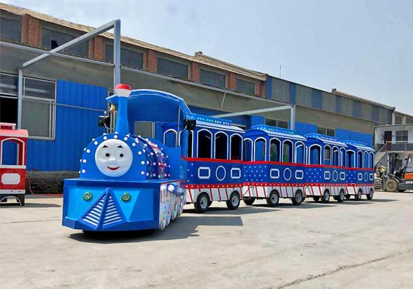 24 - Seat Amusement Park Electric Trains Fiberglass Material Blue Thomas Design