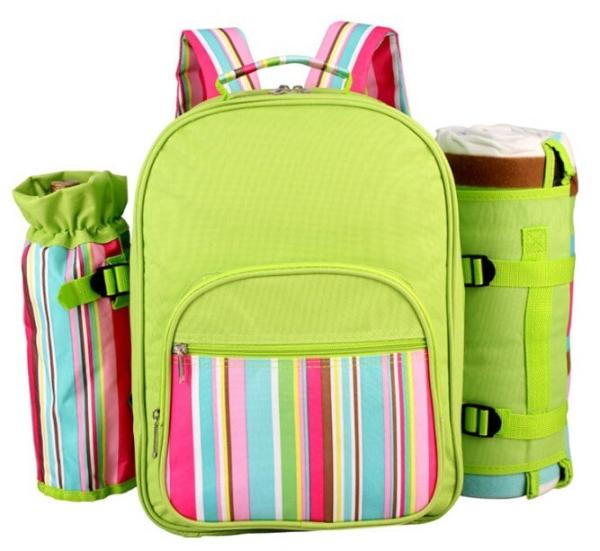 Picnic Table ware Backpack Storage Outdoor Hiking camping bag Travel Plates Cutlery Set
