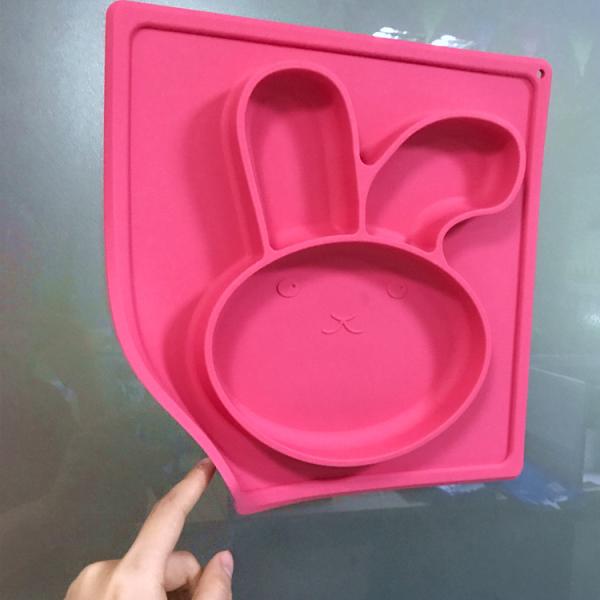 High Quality Food Grade Silicone Children Plate Baby Care Baby FeedingTool Silicone Rabit Mat