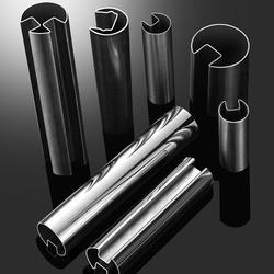 high quality 304 316 stainless steel round slotted tube and SS pipe for glass railing