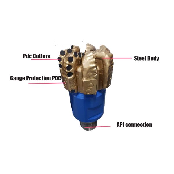 Фиксированный резчик PDC сверлильные биты 6 -1/2 дюйма инструмент сверления скалы API спецификации