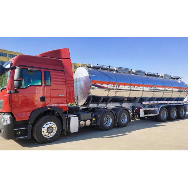 Fuel Transport 3 Axle 46000 Liters CIMC Stainless Steel Tanker